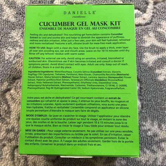 Danielle Creations 2pc Moisture Therapy Cucumber Gel Mask & Brush NEW Rejuvenate - Picture 2 of 4